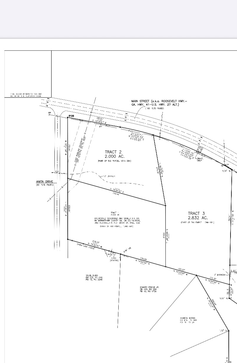 Survey showing Tract 2 and Tract 3