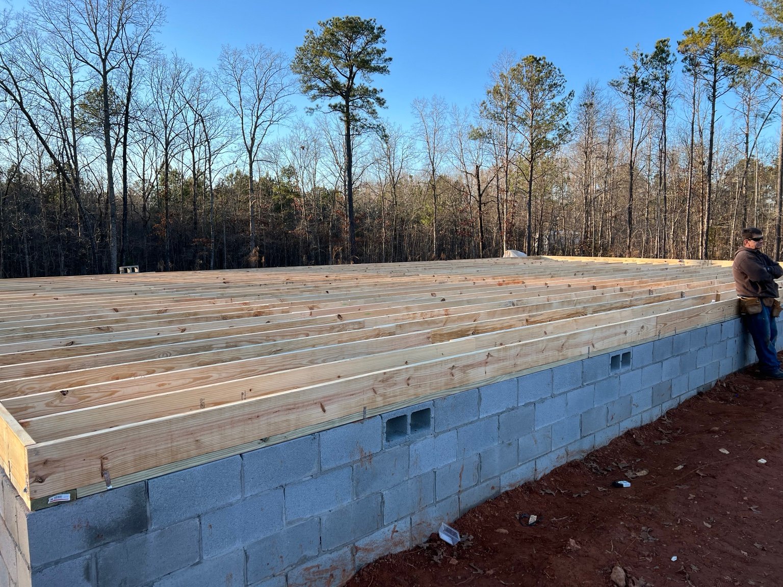 87 Chew Road foundation and framing